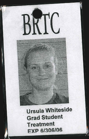 Ursula Whiteside's laminated Badge from University of Washington